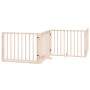 Puerta para perros plegable 10 paneles madera de álamo 800 cm