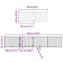Puerta para perros plegable 12 paneles madera de álamo 960 cm