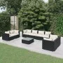 9-teiliges Gartenmöbel-Set und schwarze synthetische Rattankissen von vidaXL, Gartensets - Ref: Foro24-3102287, Preis: 951,01...