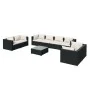 9-teiliges Gartenmöbel-Set und schwarze synthetische Rattankissen von vidaXL, Gartensets - Ref: Foro24-3102287, Preis: 951,01...