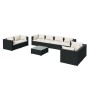 9-teiliges Gartenmöbel-Set und schwarze synthetische Rattankissen von vidaXL, Gartensets - Ref: Foro24-3102287, Preis: 1,00 €...