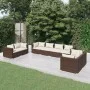 8-teiliges Gartenmöbel-Set und braune synthetische Rattankissen von vidaXL, Gartensets - Ref: Foro24-3102282, Preis: 740,14 €...