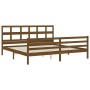 Honey brown solid wood bed frame and headboard 200x200 cm by vidaXL, Beds and slatted bases - Ref: Foro24-3194854, Price: 174...
