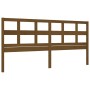 Honey brown solid wood bed frame and headboard 200x200 cm by vidaXL, Beds and slatted bases - Ref: Foro24-3194854, Price: 174...