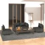 4-teiliges Gartenmöbel-Set und graue synthetische Rattankissen von vidaXL, Gartensets - Ref: Foro24-3102173, Preis: 424,35 €,...