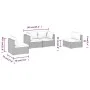 4-teiliges Gartenmöbel-Set und graue synthetische Rattankissen von vidaXL, Gartensets - Ref: Foro24-3102173, Preis: 424,35 €,...