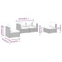 4-teiliges Gartenmöbel-Set und graue synthetische Rattankissen von vidaXL, Gartensets - Ref: Foro24-3102173, Preis: 432,36 €,...