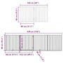 Puerta de perros plegable 8 paneles madera álamo negra 640 cm