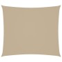 Toldo de vela rectangular tela Oxford beige 2,5x3 m