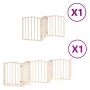 Puerta para perros plegable 9 paneles madera de álamo 450 cm