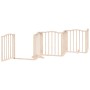 Puerta para perros plegable 9 paneles madera de álamo 450 cm