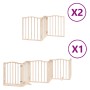 Puerta para perros plegable 12 paneles madera de álamo 600 cm