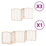 Puerta para perros plegable 15 paneles madera de álamo 750 cm