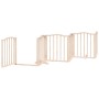 Puerta para perros plegable 15 paneles madera de álamo 750 cm