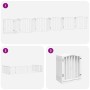 Puerta de perros plegable 12 paneles madera álamo blanca 600 cm