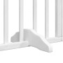 Puerta de perros plegable 12 paneles madera álamo blanca 600 cm