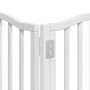 Puerta de perros plegable 12 paneles madera álamo blanca 600 cm