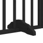 Puerta de perros plegable 15 paneles madera álamo negra 750 cm