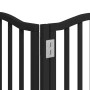 Puerta de perros plegable 15 paneles madera álamo negra 750 cm