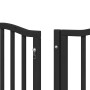 Puerta de perros plegable 15 paneles madera álamo negra 750 cm
