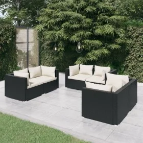 6-piece garden furniture set and black synthetic rattan cushions by vidaXL, Garden sets - Ref: Foro24-3102295, Price: 550,74 ...
