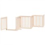 Puerta para perros plegable 9 paneles madera de álamo 450 cm