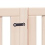 Puerta para perros plegable 9 paneles madera de álamo 450 cm