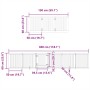 Puerta para perros plegable 9 paneles madera de álamo 450 cm