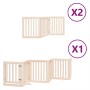 Puerta para perros plegable 12 paneles madera de álamo 600 cm