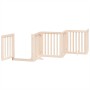Puerta para perros plegable 12 paneles madera de álamo 600 cm