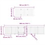 Puerta para perros plegable 12 paneles madera de álamo 600 cm