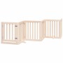 Puerta para perros plegable 15 paneles madera de álamo 750 cm