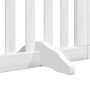 Puerta para perros plegable 9 paneles madera álamo blanca 450cm