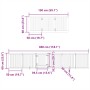 Puerta para perros plegable 9 paneles madera álamo blanca 450cm