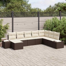 Conjunto de sofá de jardín 8 pcs 319 x 209 x 85 cm Poliratán