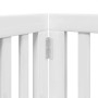 Puerta de perros plegable 12 paneles madera álamo blanca 600 cm