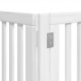 Puerta de perros plegable 12 paneles madera álamo blanca 600 cm