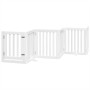Puerta de perros plegable 15 paneles madera álamo blanca 750 cm