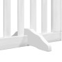 Puerta de perros plegable 15 paneles madera álamo blanca 750 cm