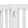 Puerta de perros plegable 15 paneles madera álamo blanca 750 cm