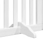 Puerta para perros plegable 9 paneles madera álamo blanca 450cm