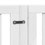Puerta para perros plegable 9 paneles madera álamo blanca 450cm