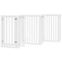Puerta de perros plegable 12 paneles madera álamo blanca 600 cm
