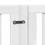 Puerta de perros plegable 12 paneles madera álamo blanca 600 cm