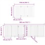 Puerta de perros plegable 12 paneles madera álamo blanca 600 cm