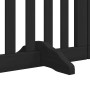 Puerta para perros plegable 9 paneles madera álamo negra 450 cm