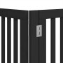 Puerta de perros plegable 12 paneles madera álamo negra 600 cm