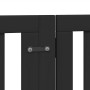 Puerta de perros plegable 15 paneles madera álamo negra 750 cm