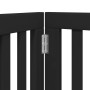 Puerta de perros plegable 15 paneles madera álamo negra 750 cm