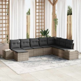 Conjunto de sofá de jardín 8 pcs 319 x 209 x 85 cm Poliratán